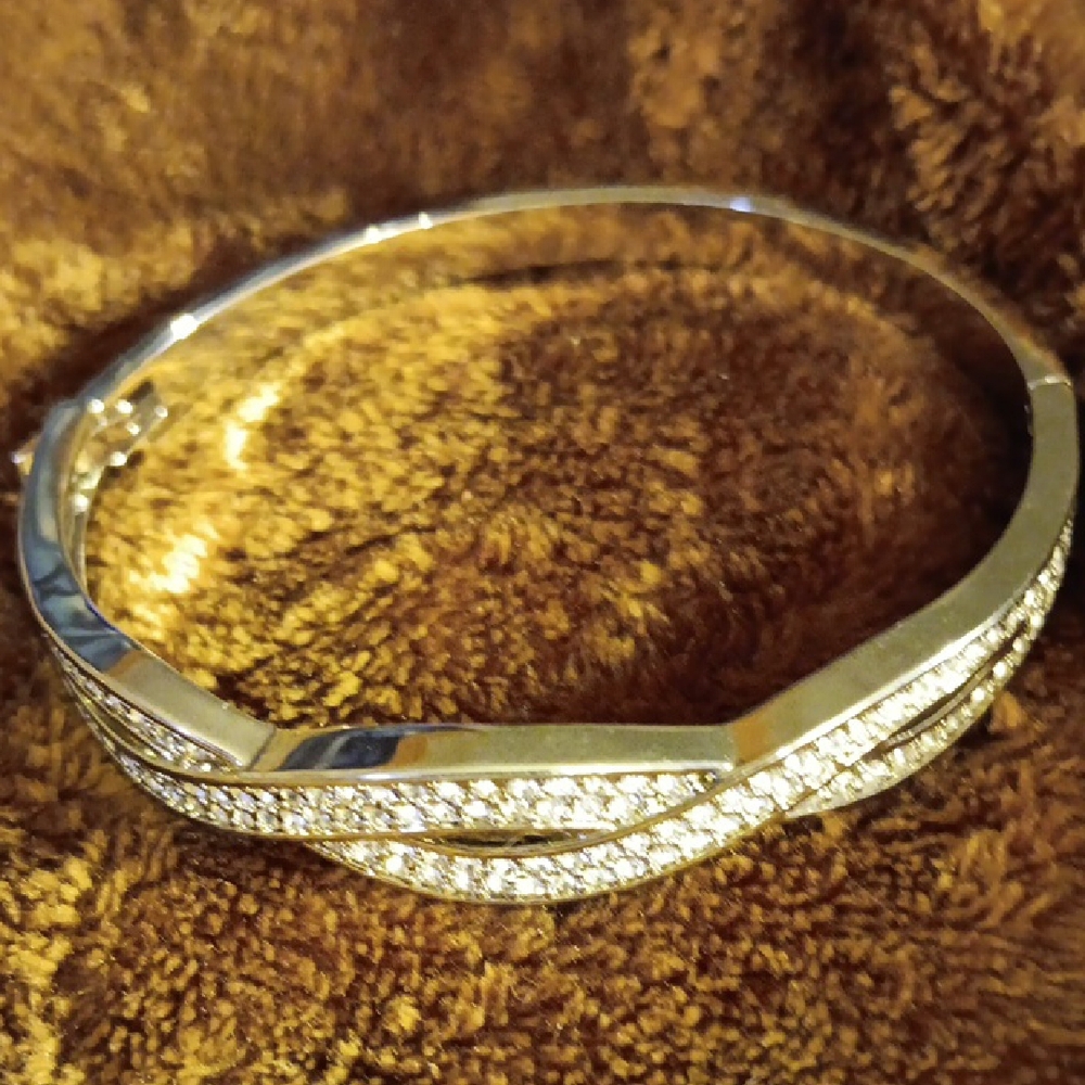 Silver Gemstone Pavé Bracelet - Picture 2 of 5